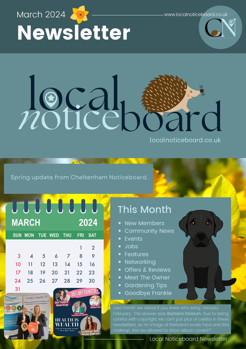 Cheltenham Noticeboard March Newsletter localnoticeboard.co.uk/blog/march-202…
