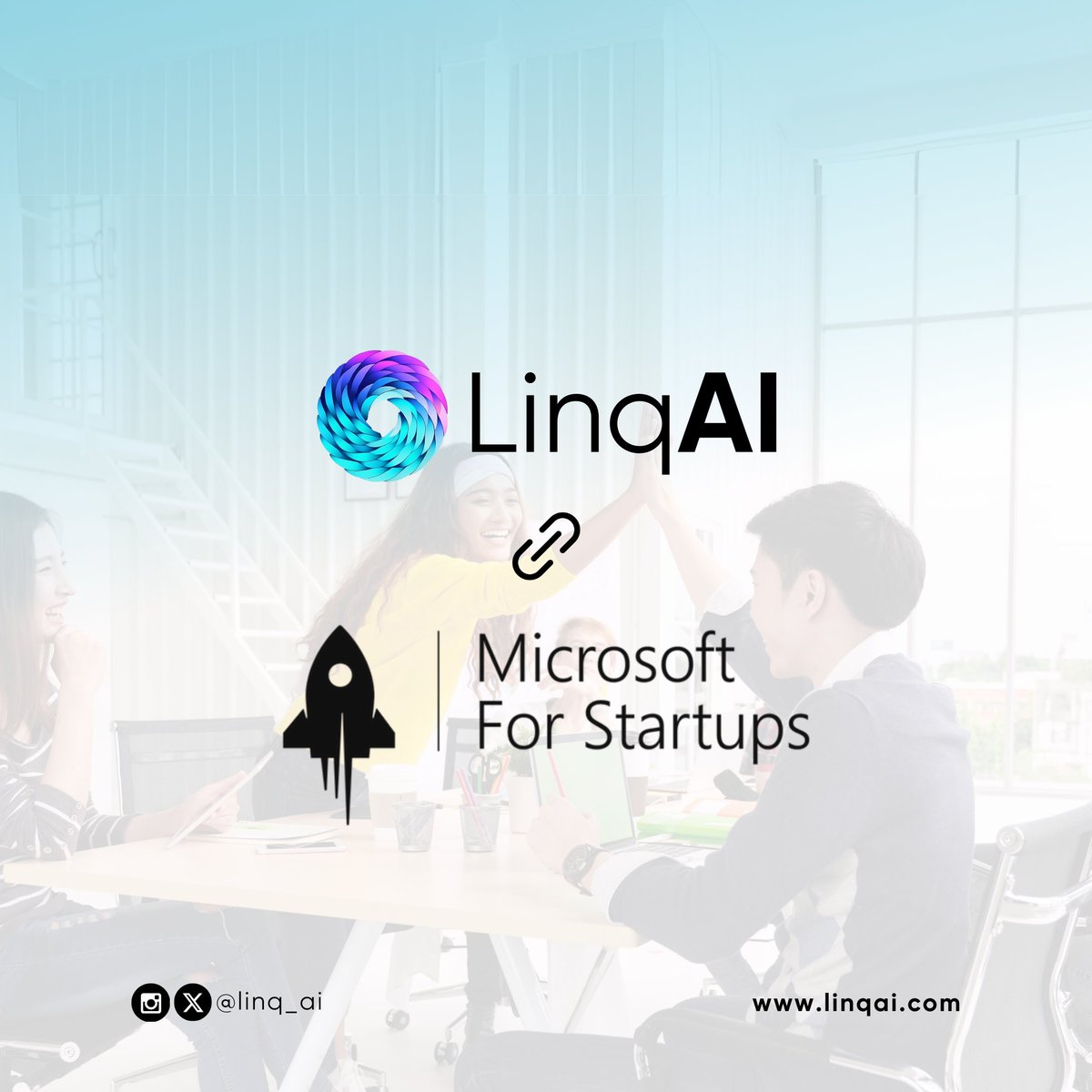 linq_ai's tweet image. 🚀 Thrilled to announce that @LinqAI is now part of the @Microsoft StartUp Program🌟 

This is a monumental step for us, leveraging #Microsoft&apos;s unparalleled tech expertise to revolutionize business processes with #AI. 

#MicrosoftForStartups #Azure #Marketr #Web3