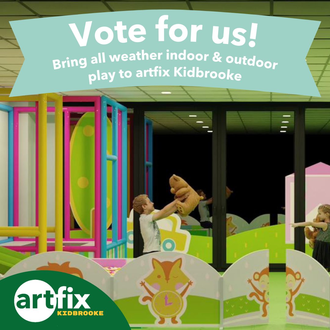Please support our bid to bring fun for your little one to artfix Kidbrooke, with all-weather indoor and outdoor soft play. Vote for the Greenwich Neighbourhood Growth Fund and help us make artfix Kidbrooke the place to play!
Thank you for your support! 
royalgreenwich.gov.uk/xfp/form/853
