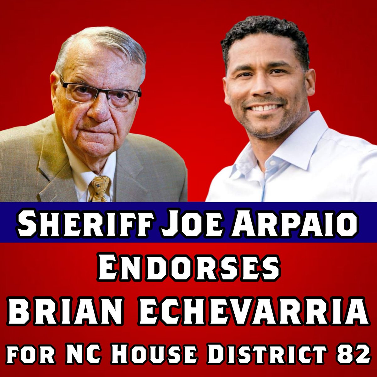 As the North Carolina primary election is being held on March 5th, I extend my endorsement to Brian Echevarria for House District 82. I encourage all Americans to vote for pro-Trump conservative candidates like Brian.