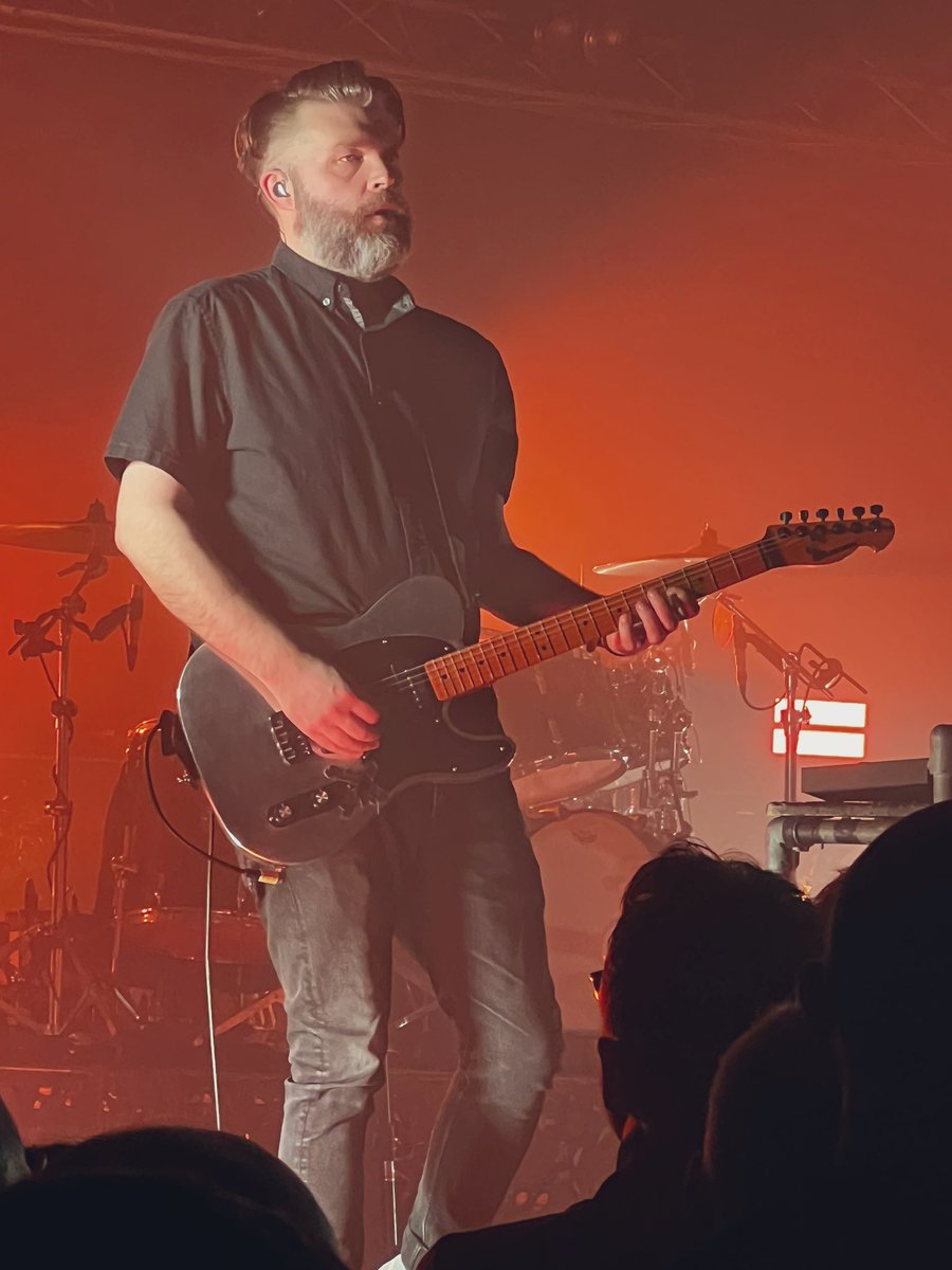 SecondCtyCoffee's tweet photo. The best band out there by a mile!! After a Leeds &amp; Liverpool double header were knackered but joyful. Teared up at No Harm. Manchester four nighter next time please!! Thank you guys for an incredible 48 hrs!! 🖤 #Editors https://t.co/VDRY1nyrrj