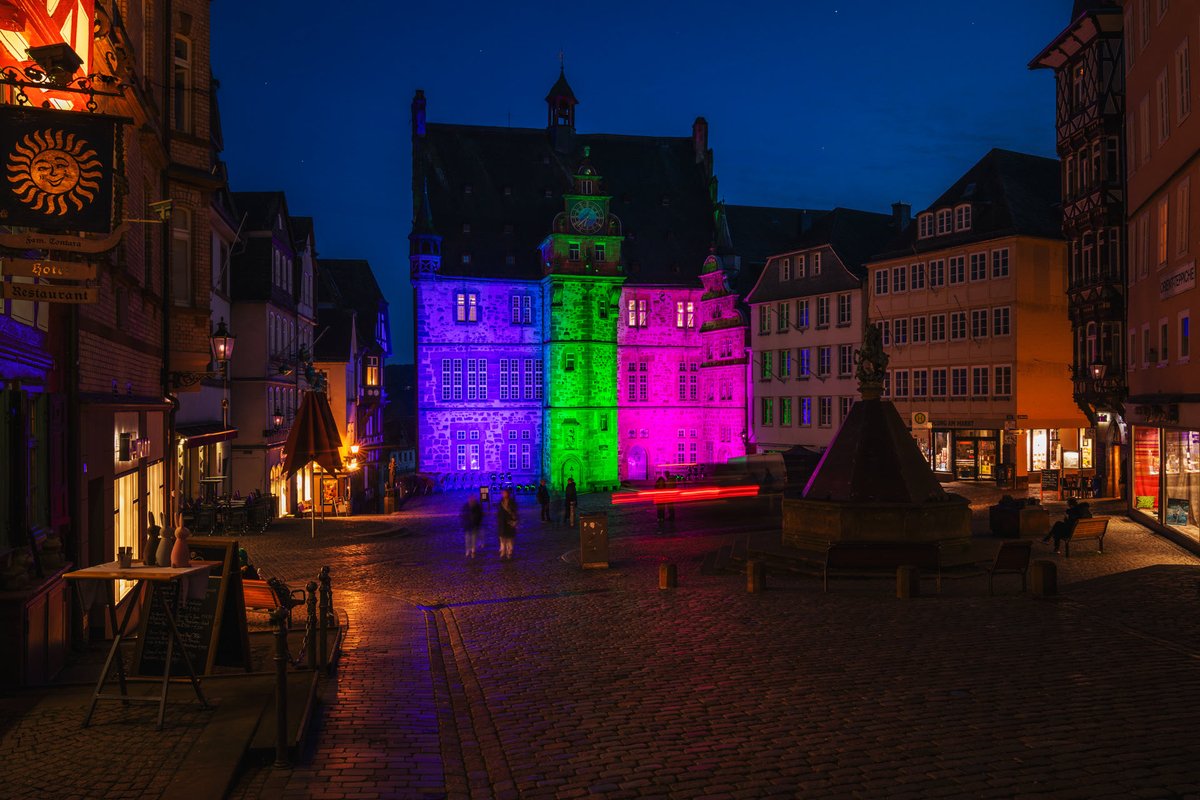 #LightUpforRare in Marburg, Germany! Check out Marburg's historic Town Hall illuminated to honor rare disease patients on #RareDiseaseDay. More: bit.ly/3IgPRuz