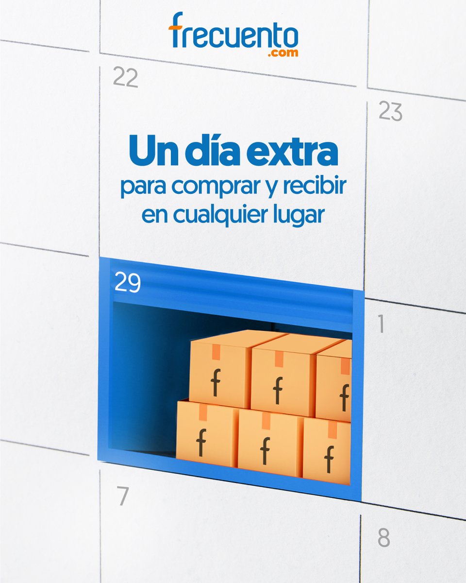 frecuento's tweet photo. Hoy es un día extra para consentirte! 🌟 Aprovecha este día bisiesto para hacer tus compras y recibir todo lo que necesitas sin salir de casa. 😜 ¡No te lo pierdas! 🛍️🏠 Pide aquí https://t.co/xiTPHmk1pE https://t.co/IvfrReQjRc