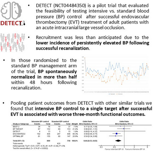 The DETECT trial was just published. Pooling our pilot trial results with that of previous RCTs indicates that intensive BP control to a single target (<140 mm Hg) for all-comers after successful #EVT in patients with acute ischemic #stroke worsens functional outcomes @ArKatsanos
