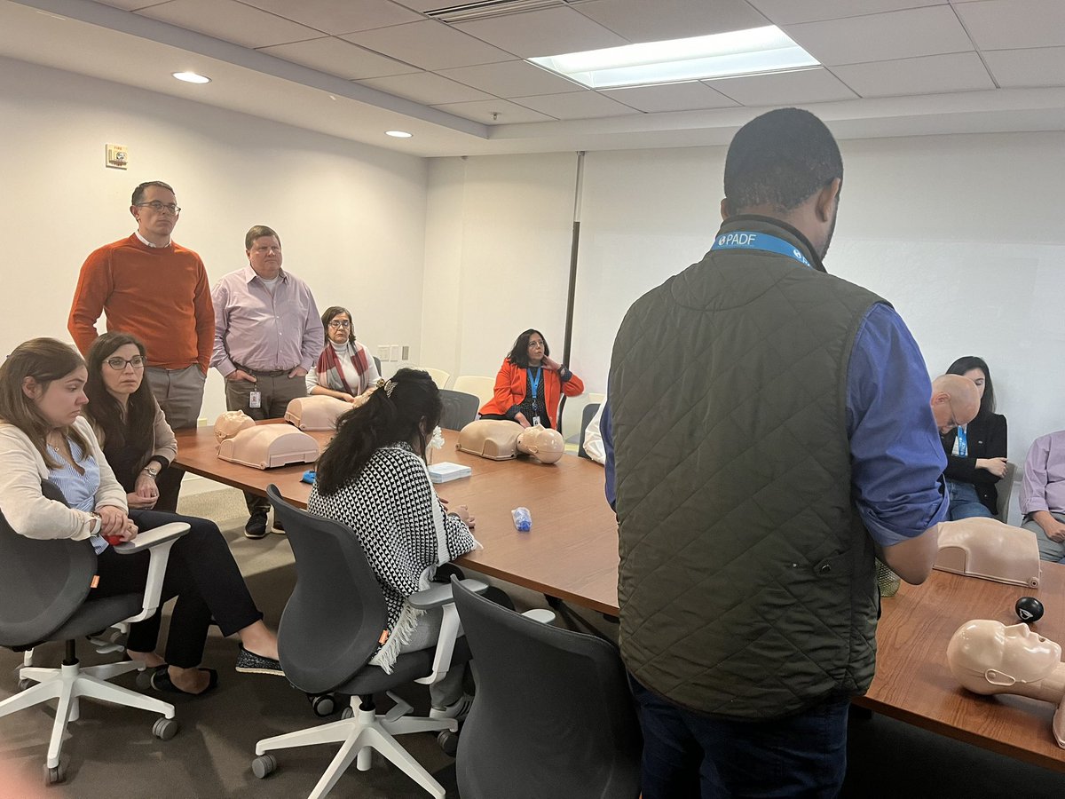 Recently our #HandsonHearts team provided Hands Only CPR awareness to Pan American Development (@PADForg) employees. Learning this life saving skill is critical to helping someone in cardiac arrest. Once learned, download @pulsepoint to be made aware of someone in need of CPR.
