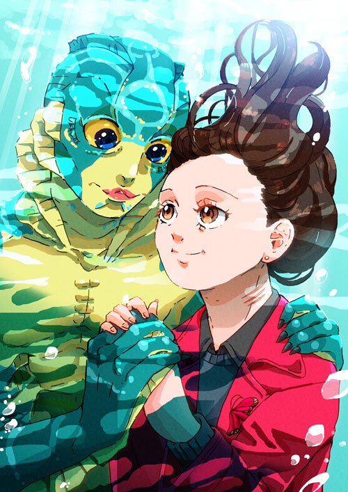 #ファンアート　＃theshapeofwater 
今日3月1日。シェイプ・オブ・ウォーターが国内で公開された日です。6年たっても大好きな映画。