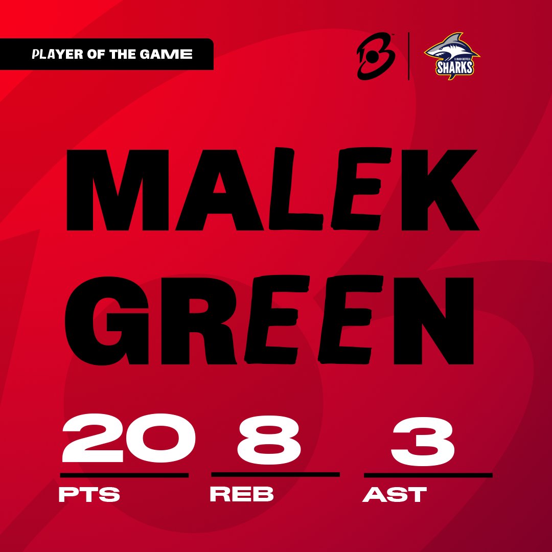 😤 @Malek_Green31 SHOWED OUT tonight as his 20-piece led @sheffieldsharks to the W! 🔥 He earns tonights #UNBEATABLE Player of the Game honors! #BritishBasketballLeague