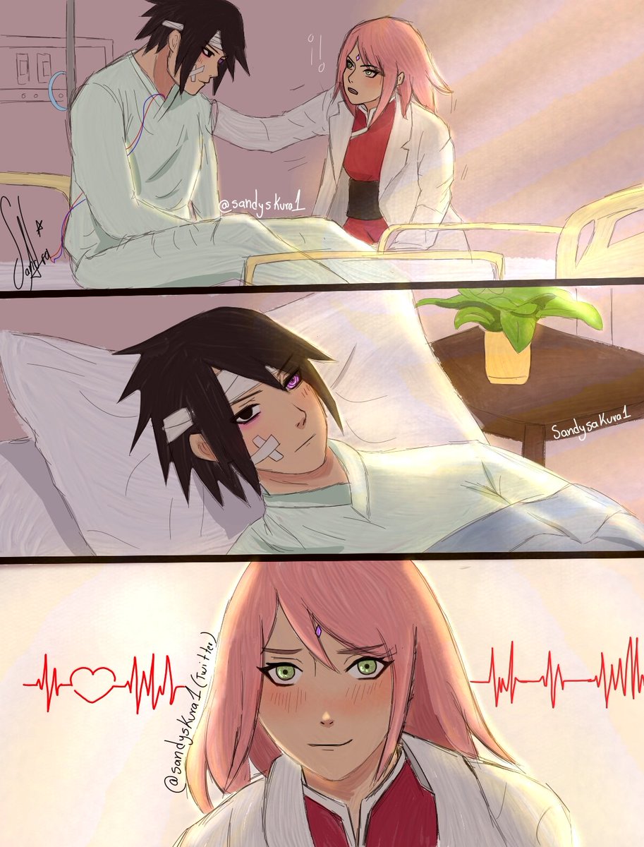 Sandyskura1's tweet photo. #SSBlankPeriod2024 
Day 4: "I wasn't looking for love"

Then Sasuke began to feel his heart beating harder 🥺💕

#sasusaku  #Sakura https://t.co/PHllApK2Ly