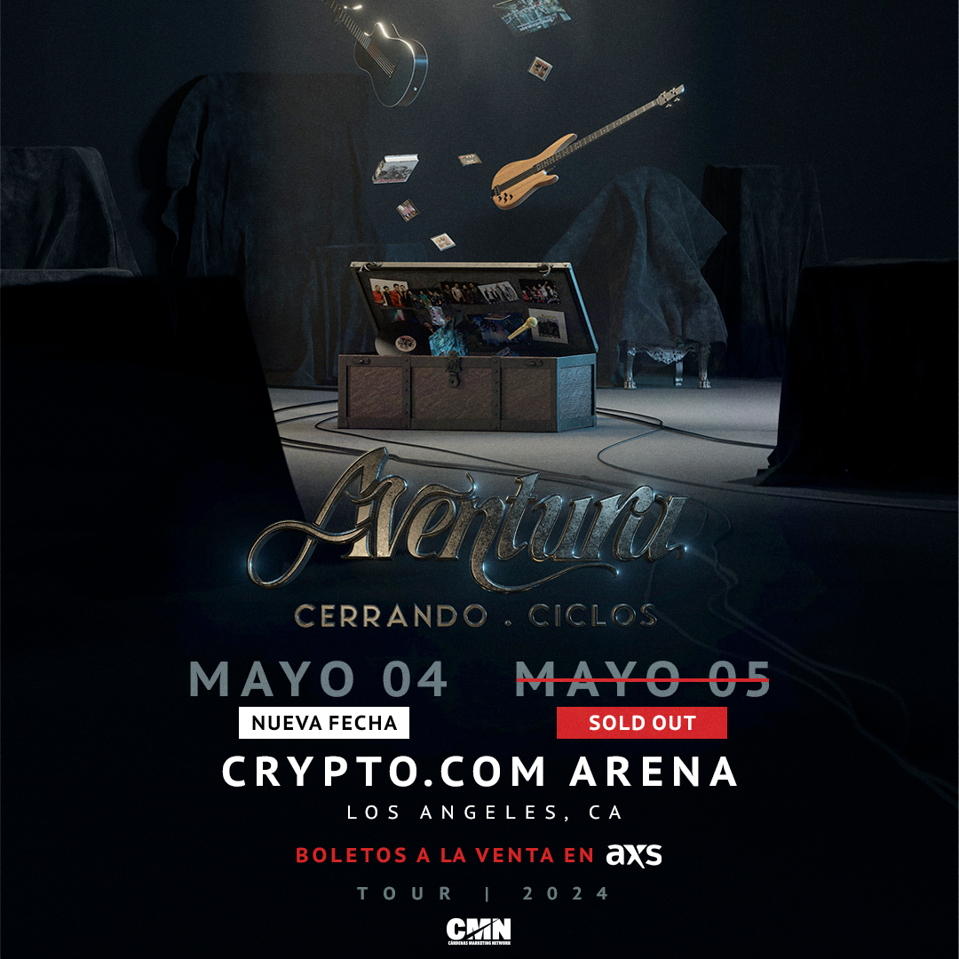 Just Announced! Due to overwhelming demand, a second @Aventura show has been added on May 4! Get your tickets now using code CRYPTO at crpto.la/aventura24tw