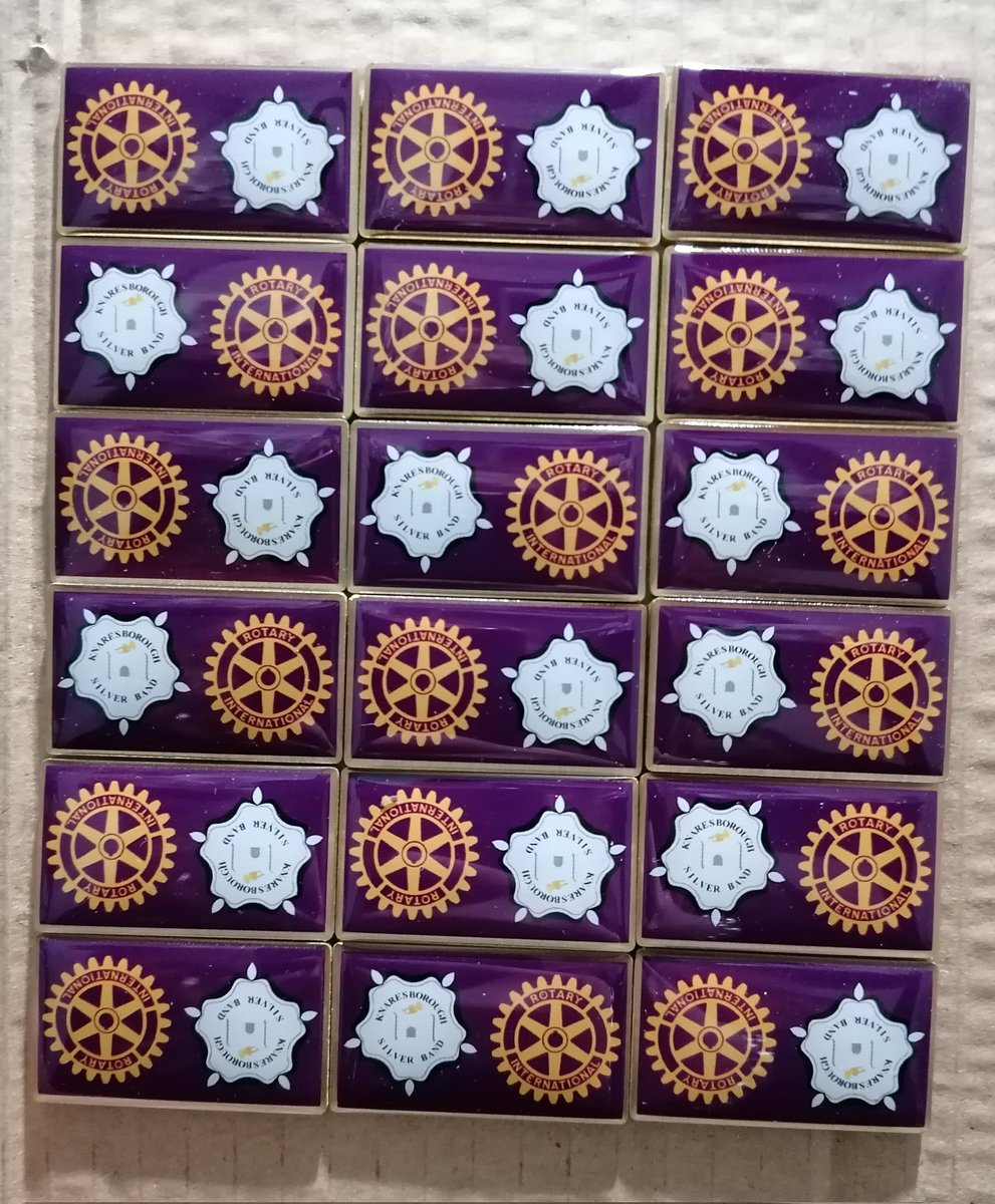 Delighted with our training band badges from #theenamelpinfactory sponsored by #Knaresborough <a href="/Kn_Rotary/">Knaresborough Rotary</a>
We chose to get #ecopins made in the UK #climate #responsible #community #brassband