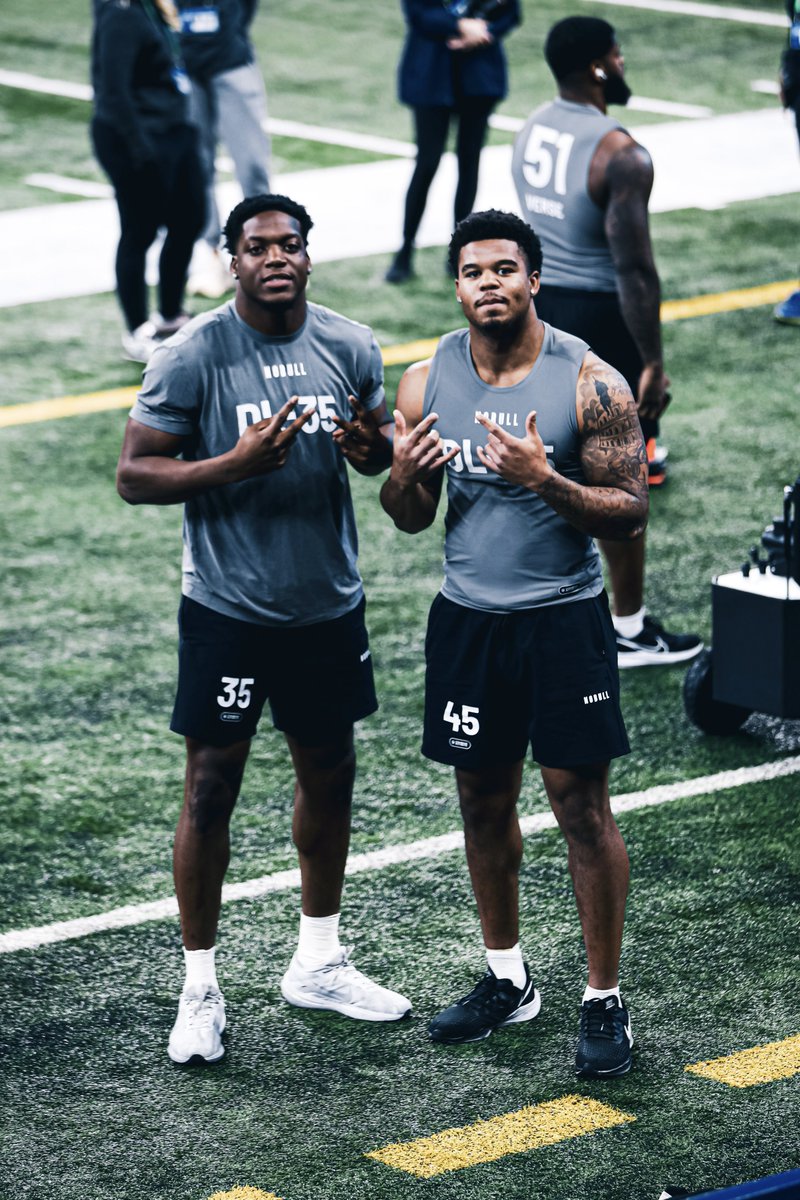 PennStateFball's tweet photo. Wreaking havoc in Indy 😈

@A1Isaac1 x @ChopYoungBull 

📺 #NFLCombine on @NFLNetwork https://t.co/Pj2qwb09sT