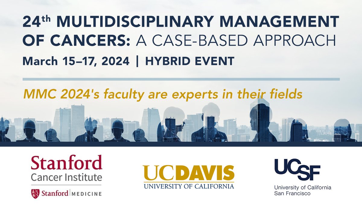 Our 24th Multidisciplinary Management of Cancers features a collaborative effort of clinicians from the Stanford Cancer Institute, UC Davis and UC San Francisco. View the program and our presenting clinicians here: bit.ly/4bTNr2w #ANCO #MMC2024