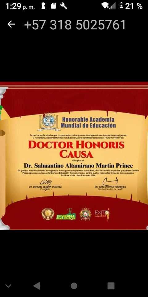 Elhombrecreador's tweet image. Desde ese número y otros usan mi título, identidad y fotos para pedir plata y favores. SUPLANTARON MI IDENTIDAD