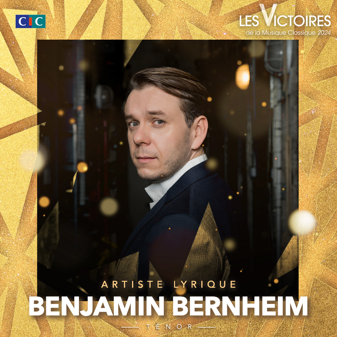 #ArtisteLyrique 🗣️ Félicitations à @ben_bernheim, lauréat de la catégorie Artiste lyrique aux #VictoiresClassique2024 ! @CIC @FranceTV @francemusique @Diapasonmag @montpellier_