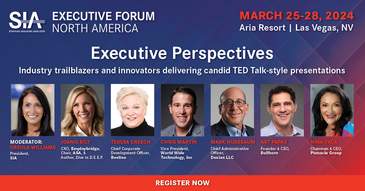 Behind every great leader is a great story about how they've grown their business and approached challenges. SIA brings you six remarkable stories from #staffing leaders at #ExecForum. Get ready for the ultimate #leadership #conference experience at siexecutiveforum.com!