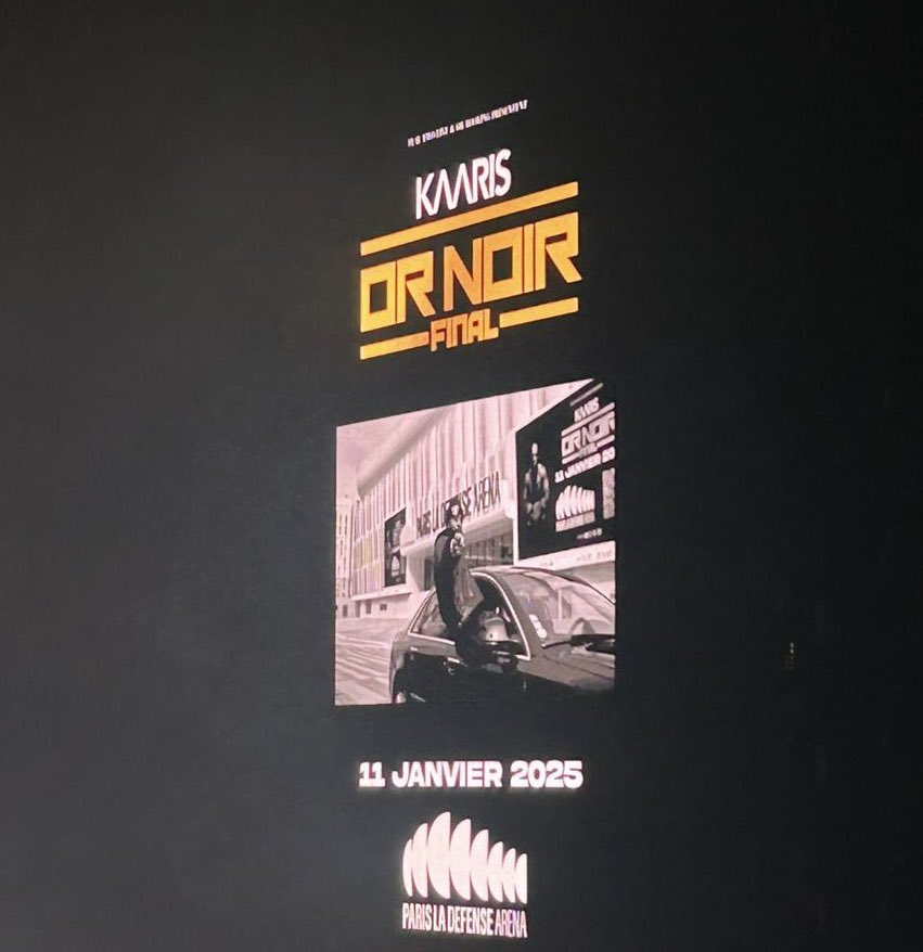 Kulturlesite_'s tweet photo. 🚨🚨KAARIS annonce un concert à La Défense Arena !

"OR NOIR FINAL"

🗓️ 11 JANVIER 2025 https://t.co/Wi9WlH2Fuq