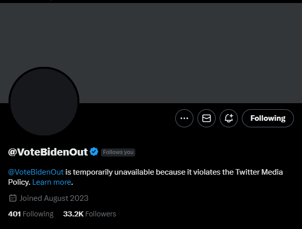 BehizyTweets's tweet photo. We are now closing in on a full week since conservative accounts like @realjoeoltmann and journalist @DecentFiJC were inexplicably banned from the platform

J6er Philip Anderson known as @VoteBidenOut is still suspended as well

Yo @elonmusk get this right

@kcoleman @oshea @RdotChadha