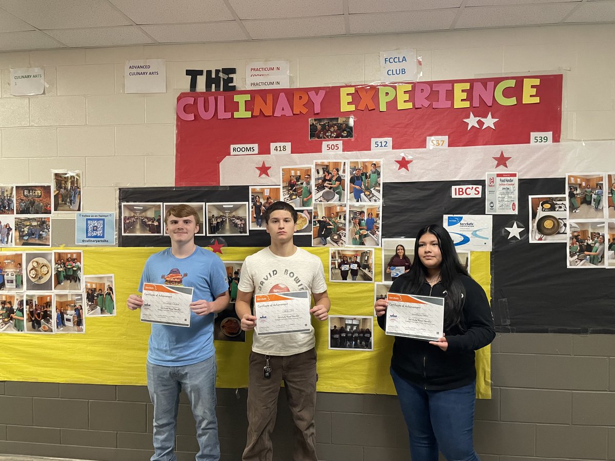 We have another round of students who received their Food Handler Certification! #GritandGanas #LockhartLeading #CTELHS #ServSafe #Certified