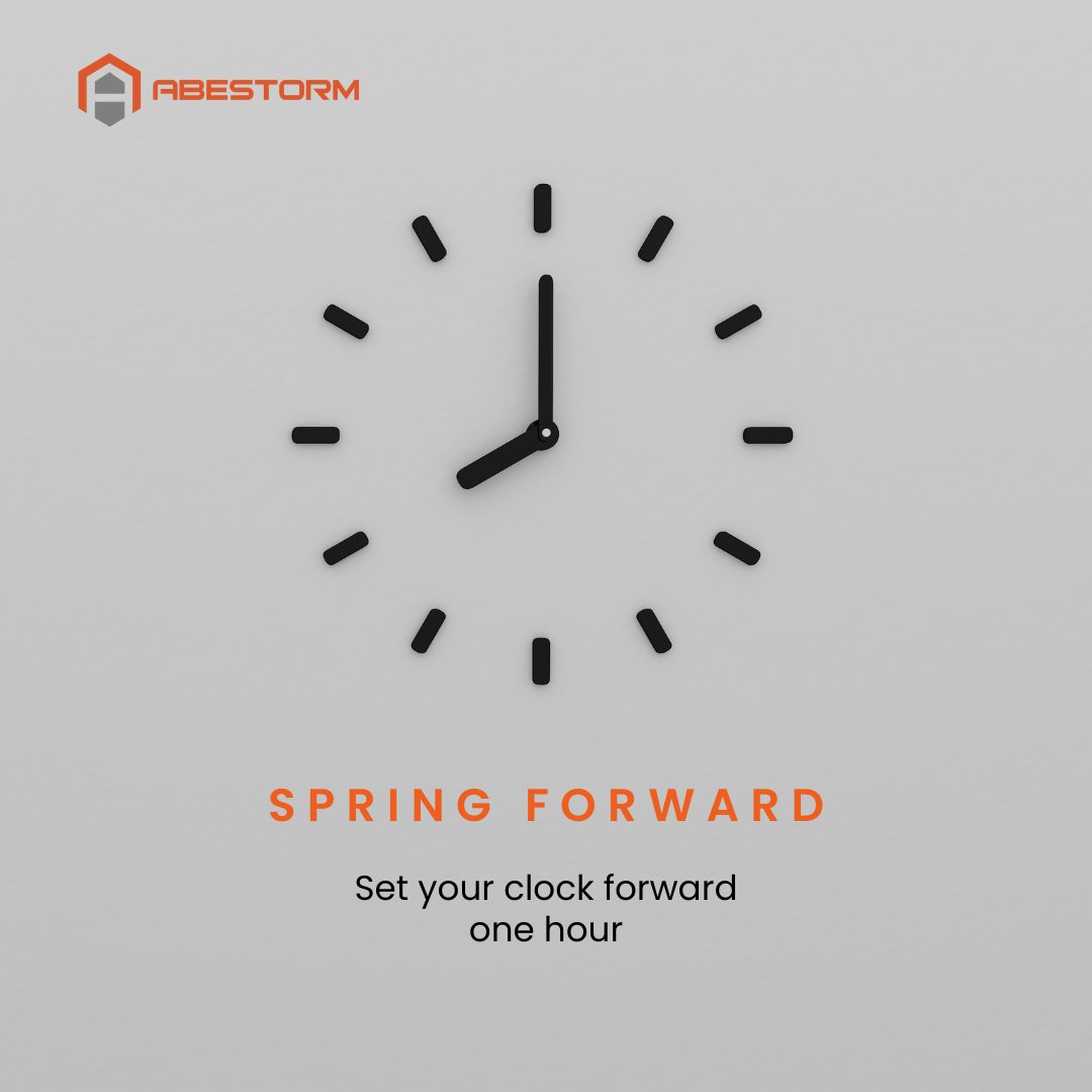 Don't forget to set your clocks forward one hour this Sunday, March 10!⏰

#daylightsavings #springforward #dehumidifier #airfilters #acfilters #hepafilters #airscrubber #ventilationfan #abestorm #FridayFeeling