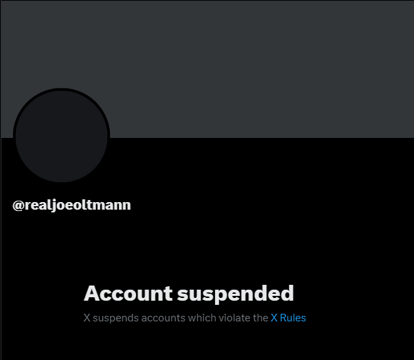 BehizyTweets's tweet photo. We are now closing in on a full week since conservative accounts like @realjoeoltmann and journalist @DecentFiJC were inexplicably banned from the platform

J6er Philip Anderson known as @VoteBidenOut is still suspended as well

Yo @elonmusk get this right

@kcoleman @oshea @RdotChadha
