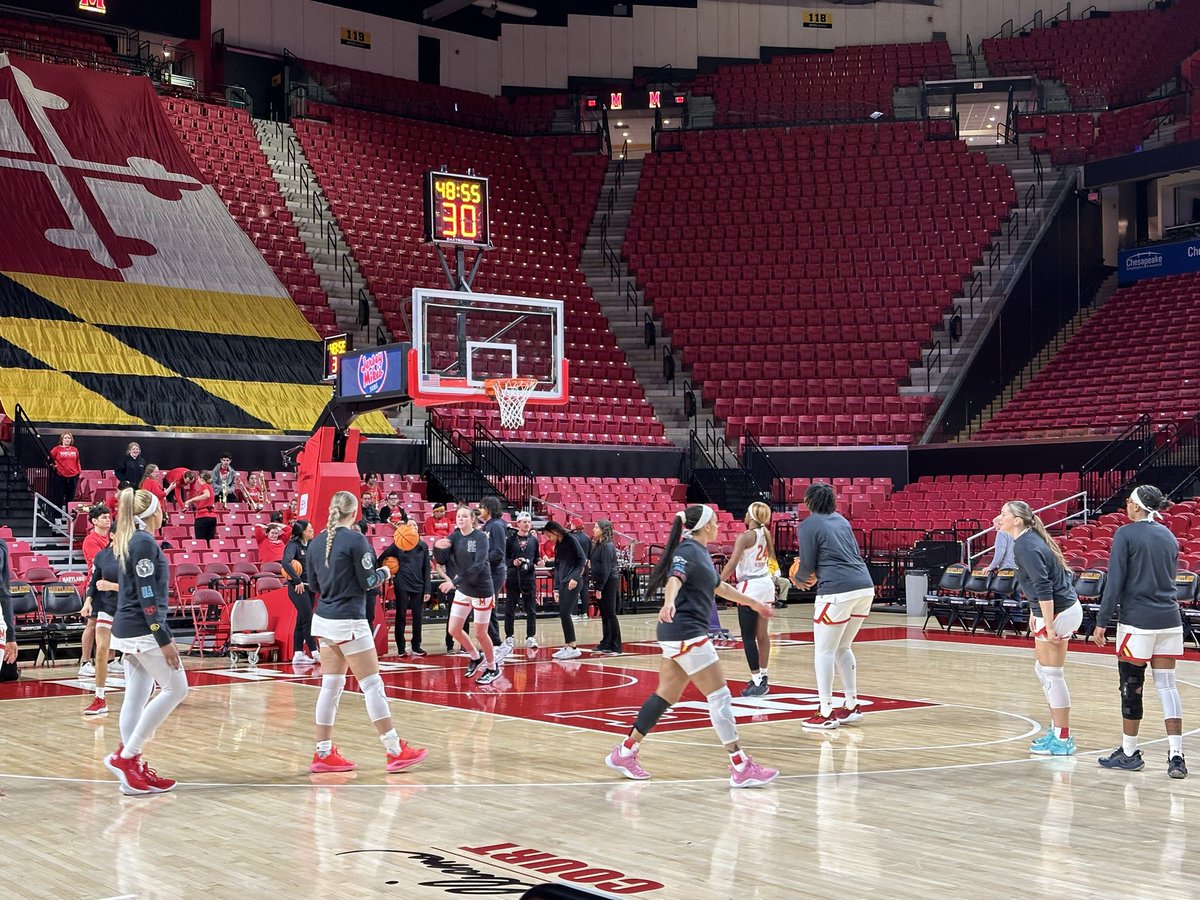 Terps getting loose ahead of the final home game of the season! @BadgerWBB travels to College Park to take on @TerpsWBB in a game that could have post-season implications. I’ll have the call with @crystalanghorne at 6 PM on the Maryland Sports Radio Network! Join us!