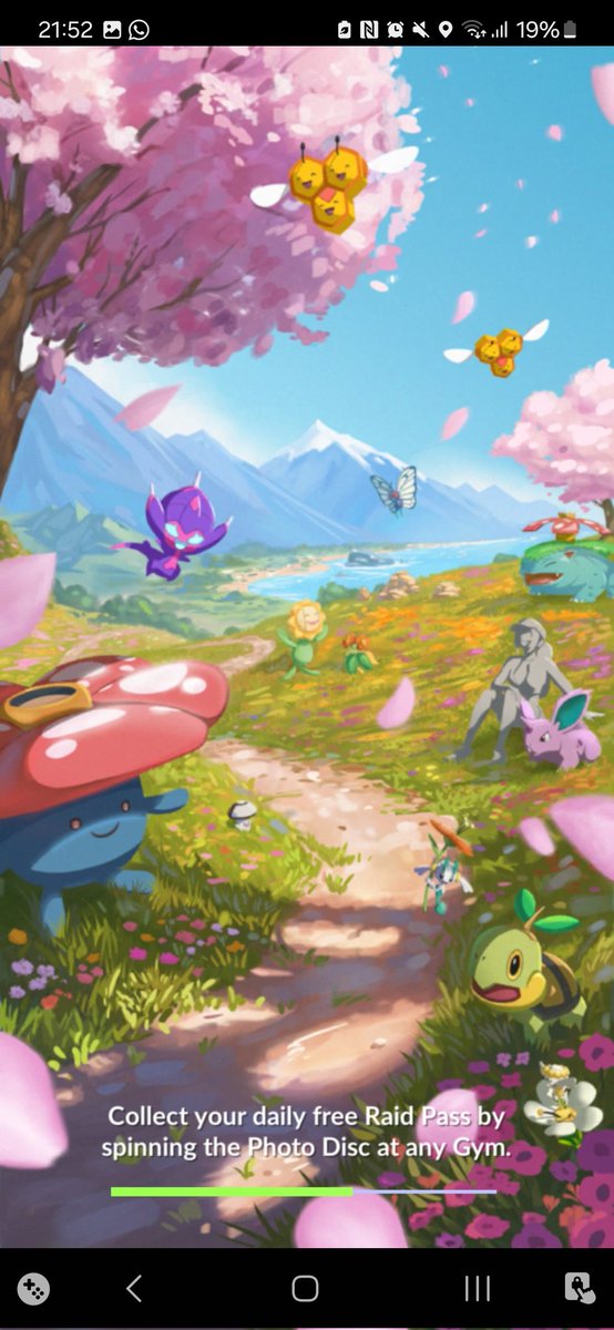 I love how we now get a new loading screen for every season for Pokèmon Go. The new spring loading screen is cute.