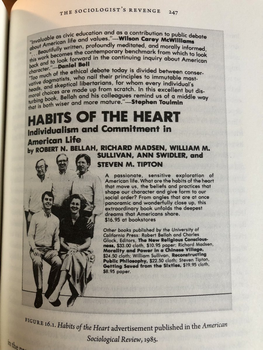 Not a cover image but <a href="/ponyluna/">Matteo Bortolini</a>’s biography of Bellah has a great image of a very 1980s ad for Habits of the Heart in <a href="/ASR_Journal/">American Sociological Review</a> …