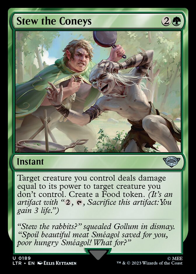 orcish_dreams's tweet image. MTG Card: Stew the Coneys   #wotc
A fun scene from #lotr. I put it into my wolf deck. Just for fun.