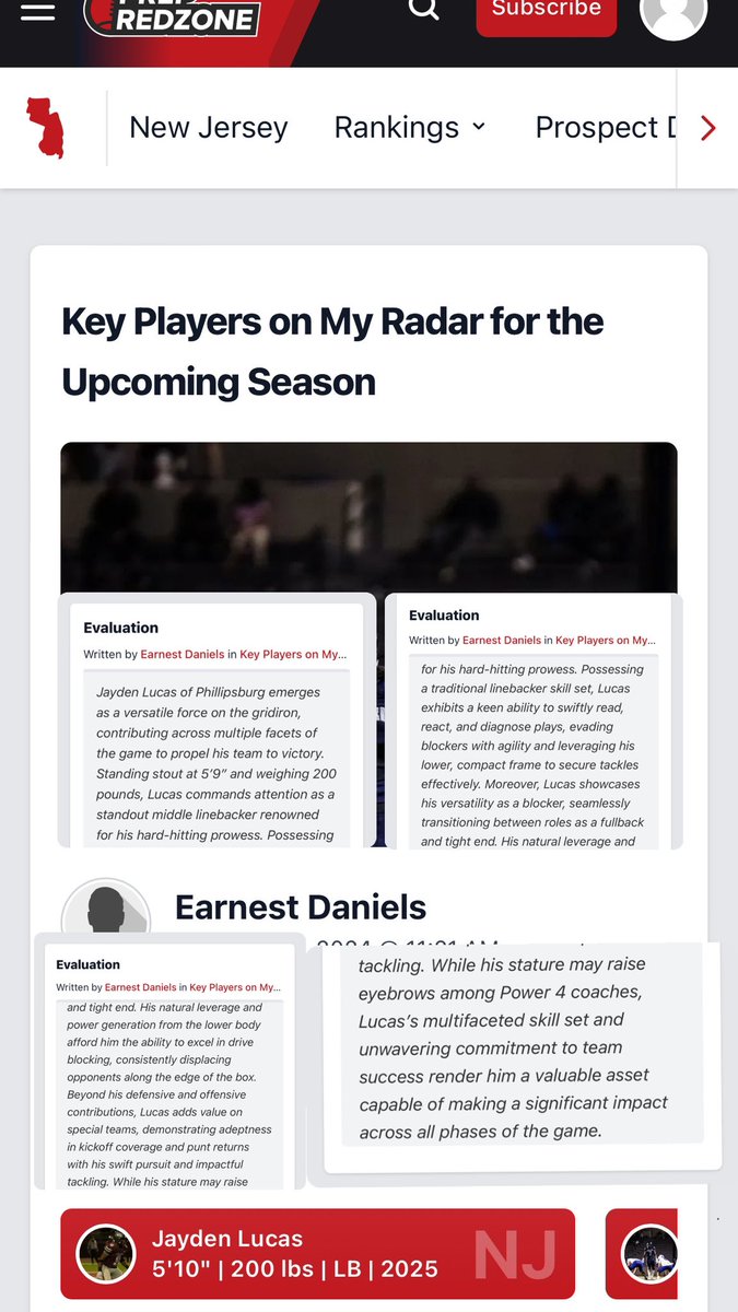 Jayden Lucas (@jayden_lucas06) on Twitter photo Appreciate the Recognition! <a href="/PrepRedzoneNJ/">Prep Redzone New Jersey</a> @EarnestDaniels
- Also wanted to mention I had a great time last week at Zone6ix! <a href="/Zone6ixSports/">Zone6ixSports</a>
<a href="/CoachDuffy_burg/">Frank Duffy</a> <a href="/LinersFootball/">PhillipsburgFootball</a> <a href="/PHSStateliners/">Phillipsburg Athletics</a> #AGTG #DIG Appreciate the Recognition! <a href="/PrepRedzoneNJ/">Prep Redzone New Jersey</a> @EarnestDaniels
- Also wanted to mention I had a great time last week at Zone6ix! <a href="/Zone6ixSports/">Zone6ixSports</a>
<a href="/CoachDuffy_burg/">Frank Duffy</a> <a href="/LinersFootball/">PhillipsburgFootball</a> <a href="/PHSStateliners/">Phillipsburg Athletics</a> #AGTG #DIG