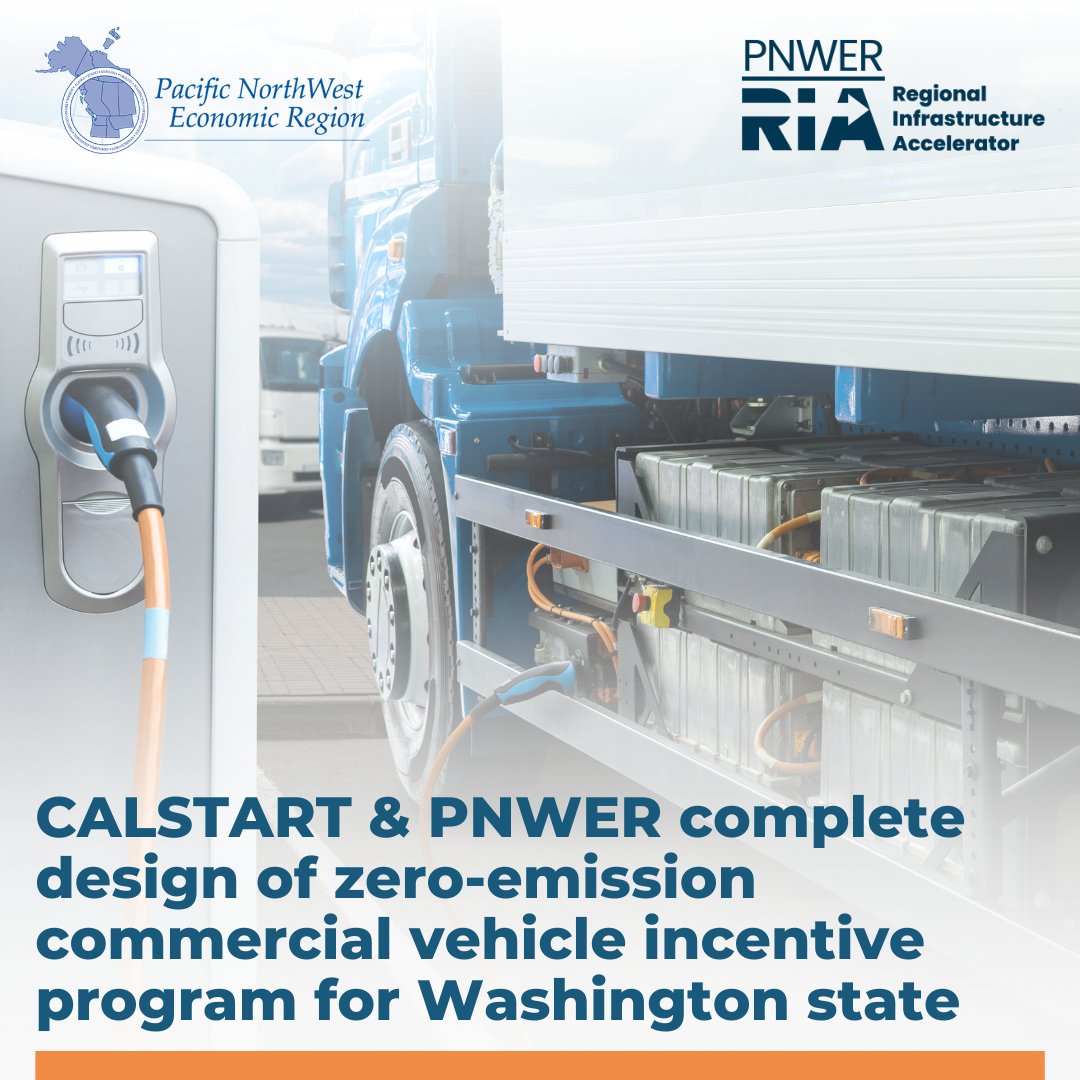 PNWER and @CALSTART are proud to announce the completion of Washington's zero-emission commercial vehicle incentive program. Read the incentive program strategy: shorturl.at/rAIMQ Read the press release: rianorthwest.org/newsletter/inc…