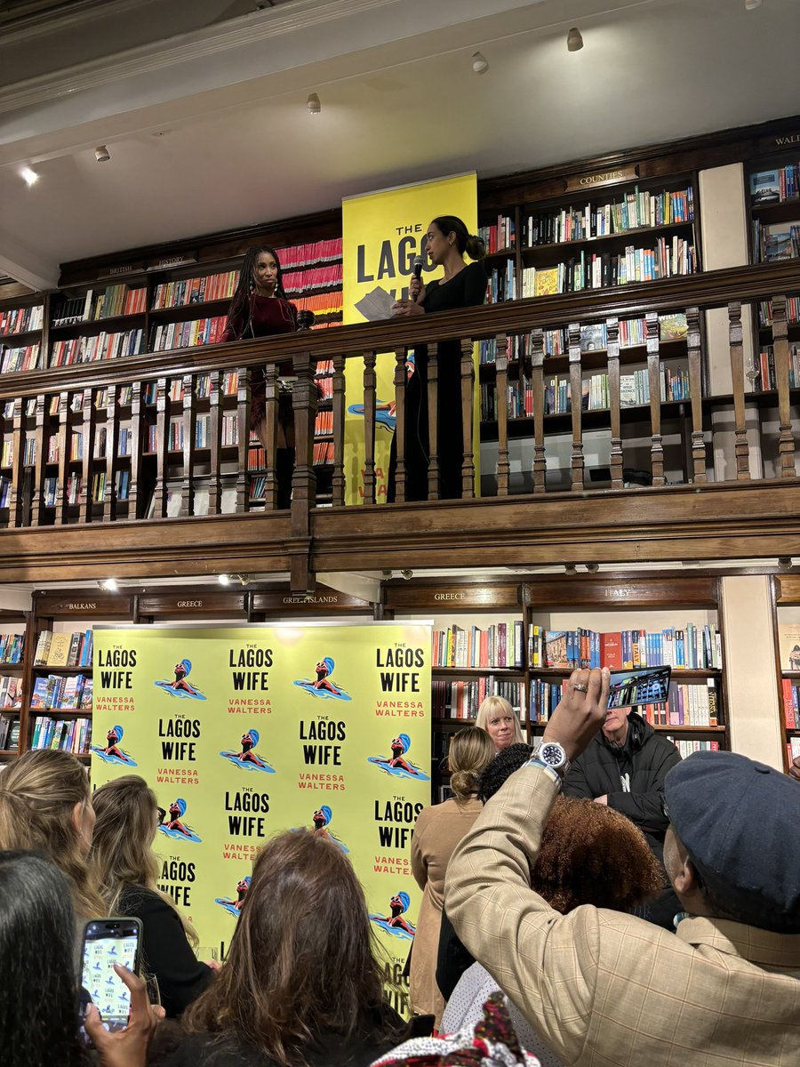 Somehow I’ve captured <a href="/VanessaWalters/">Vanessa Walters</a> and <a href="/ailahahmed/">ailahahmed</a> looking like they’re about to fight one another. I can promise there was only love in the room tonight at the launch party for the exquisite #TheLagosWife. Beautiful speeches, beautiful people and a beyond beautiful book! 👏💛