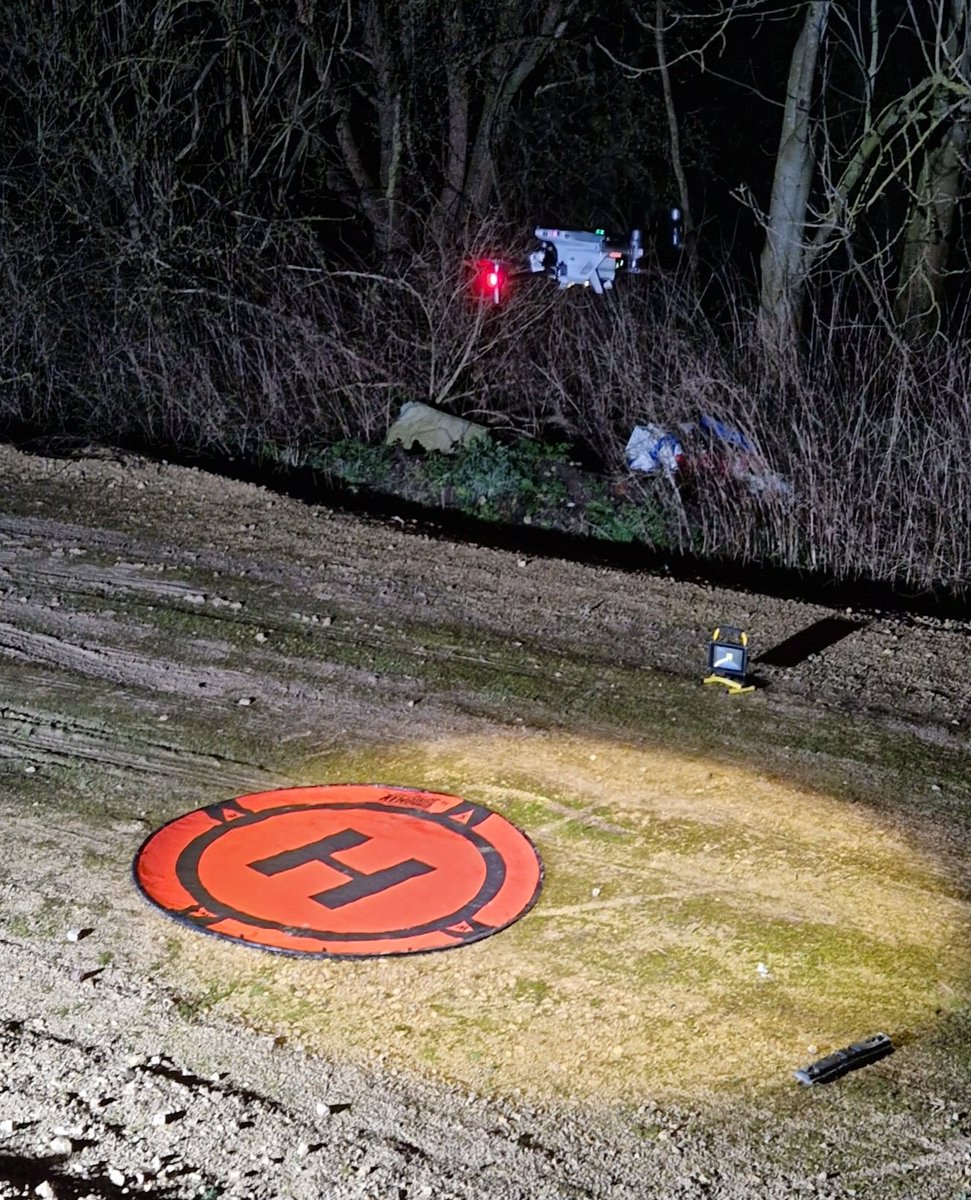 Doncaster Disruption Tasking Team are out on night time drone flights checking trespass points across the network. #wecanseeyou #wegeteverywhere