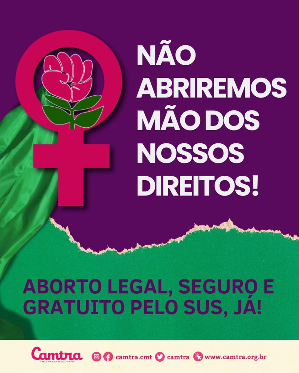 camtra's tweet photo. Não vamos abrir mãos dos nossos direito e não vamos tolerar retrocessos!

Estabelecer prazo de gestação para o aborto nos casos previstos em lei vai contra a própria legislação!

#AbortoLegal #OndaVerde #AbortoSeguro #AbortoGratuito https://t.co/R1Mt7jVmS3