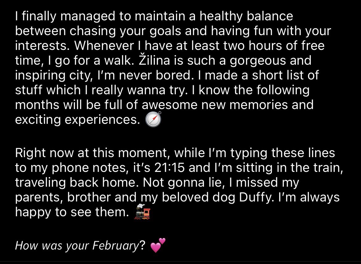 #diary #twitterdiary #lifeofmeshty #blogger #twitterblogger #memories #moments #thoughts #writing #writer #bloggersoftwitter #goodbyefebruary #february2024 #byebyefebruary 

✨𝐌𝐢𝐫𝐮𝐩𝐚𝐟𝐬𝐡𝐢𝐦 𝐅𝐞𝐛𝐫𝐮𝐚𝐫𝐲!✨

𝘏𝘰𝘸 𝘸𝘢𝘴 𝘺𝘰𝘶𝘳 𝘍𝘦𝘣𝘳𝘶𝘢𝘳𝘺? 💕