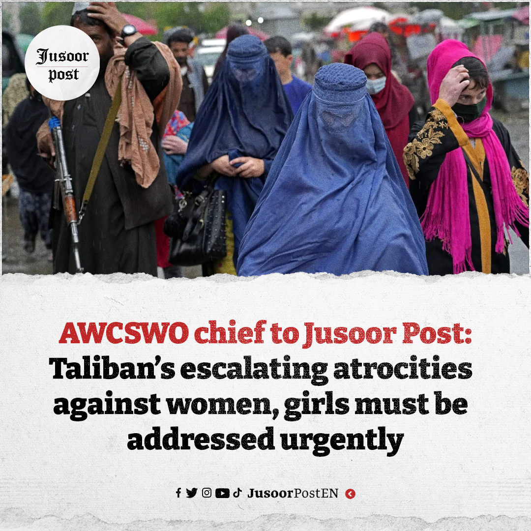 Jusoorpost_EN's tweet photo. ๐ฆ๐ซ Since the de facto authority of the #Taliban took over power in mid-August 2021 following the withdrawal of #US_forces from #Afghanistan, #women and #girls have been experiencing tougher restrictions
https://t.co/gxjmConqwx
@AWCSWO
@purplesaturday0
#Jusoor_Post https://t.co/ETuwwe3eny