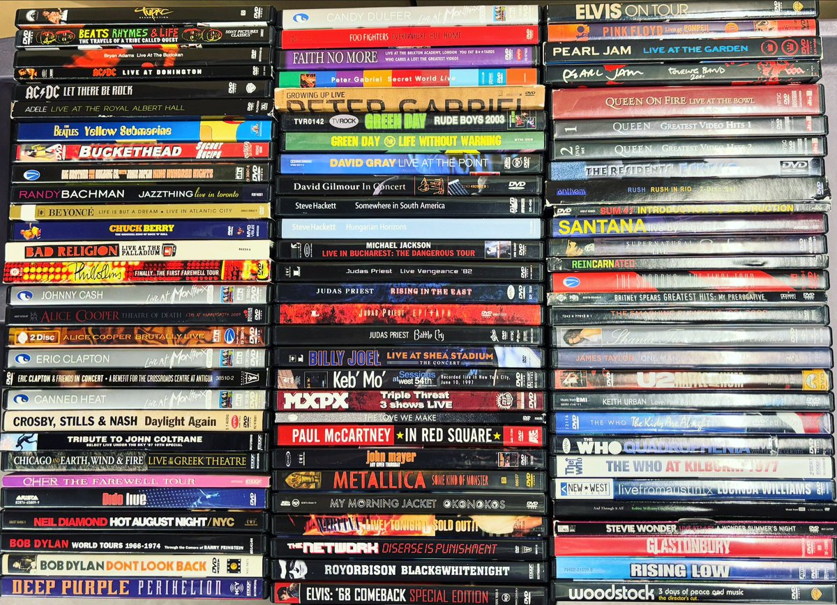 📀 A fresh batch of New USED Music DVDs📀 ⬇️ Available in-store or online at oddsandsodshoppe.com 💥 #musicdvds #useddvds