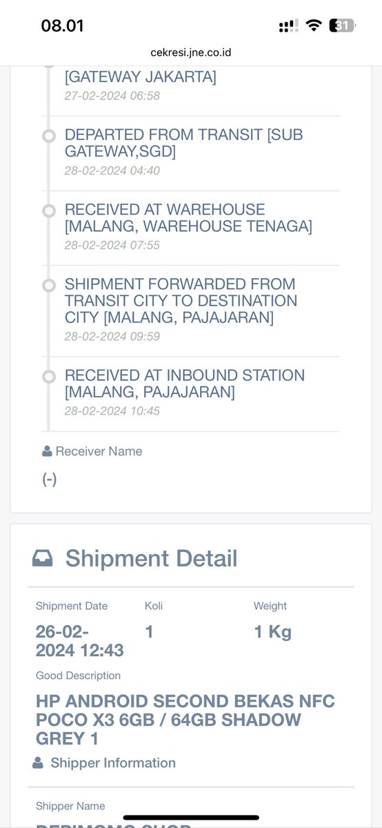 ivharits's tweet photo. JNE Malang Pajajaran yang terburuk @JNECare , sudah berapa banyak paket saya nyangkut disini 😁🙏🏻 https://t.co/QveneZsOra