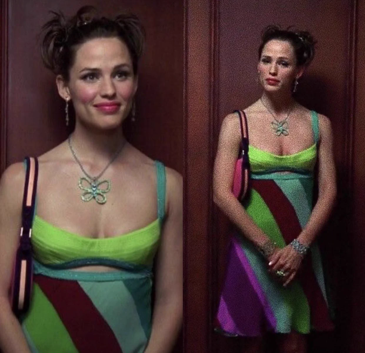 jennifer garner green dress 2000s on X: 