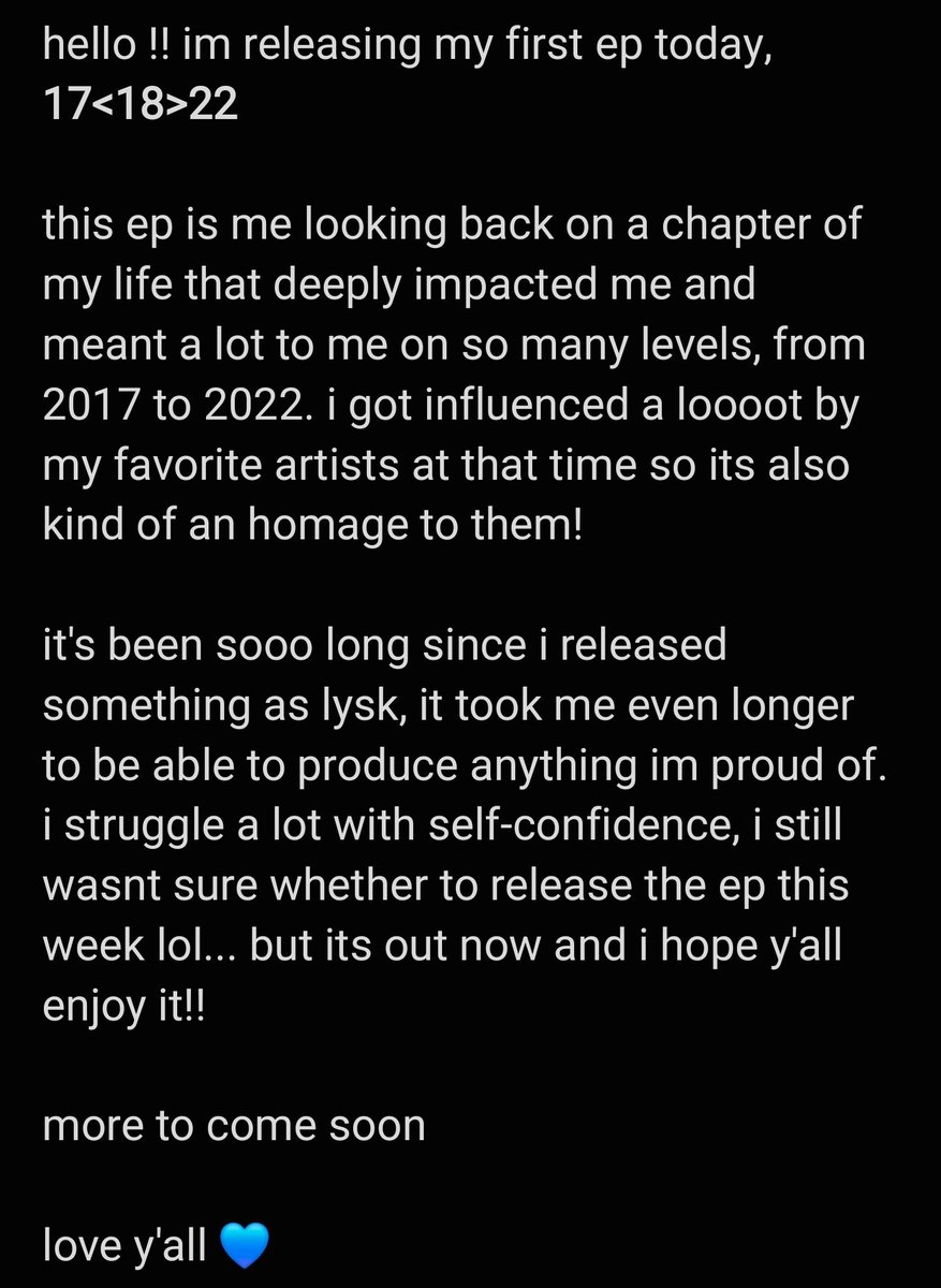 kyllian1212's tweet image. 17&amp;lt;18&amp;gt;22

my first ep is out now everywhere 💙

linktr.ee/lyskmusic