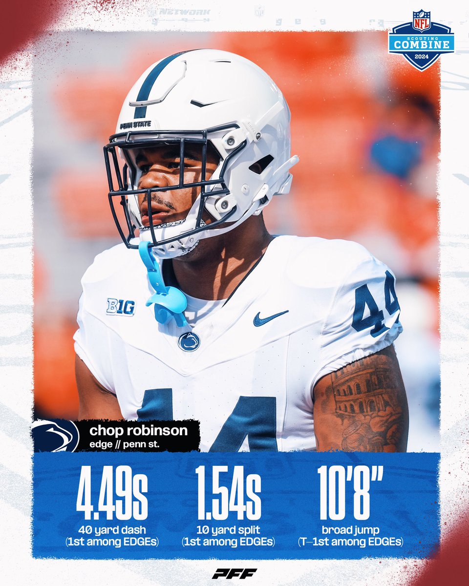 PFF_College's tweet photo. Chop Robinson is a freak, we've known this🗣️ https://t.co/GE7WxqDymG