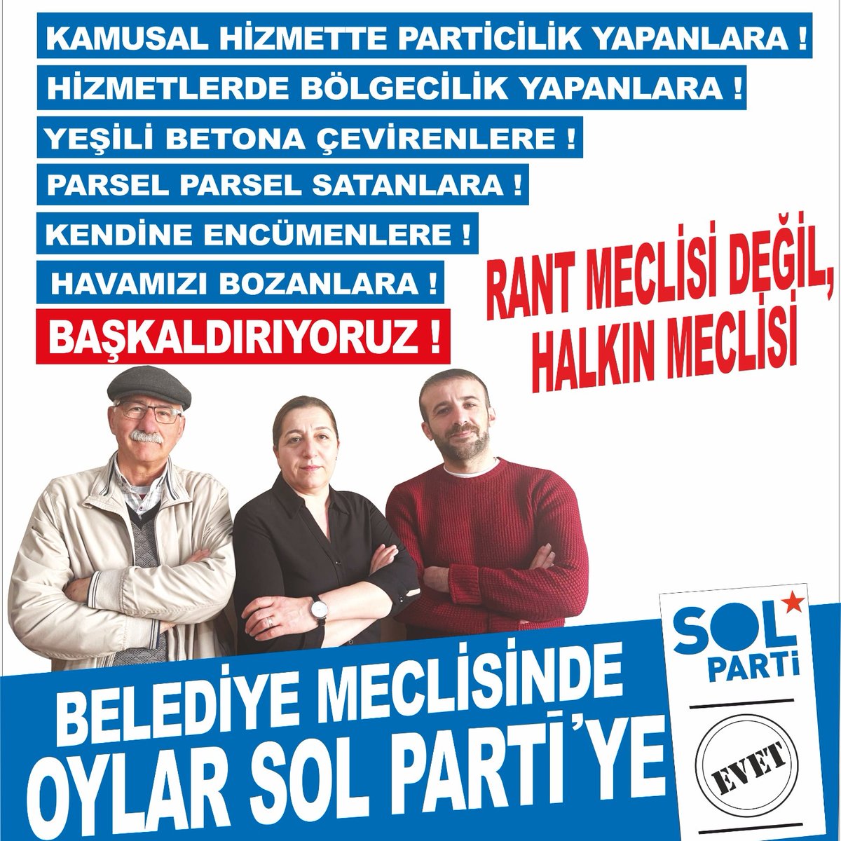 ⭐ Rant meclisi değil, halkın meclisi olabilmek için yola çıktığımız, eşitlikçi, özgürlükçü ve dayanışmacı bir meclis anlayışı sergileyebilmemiz adına pusulada biz de varız.