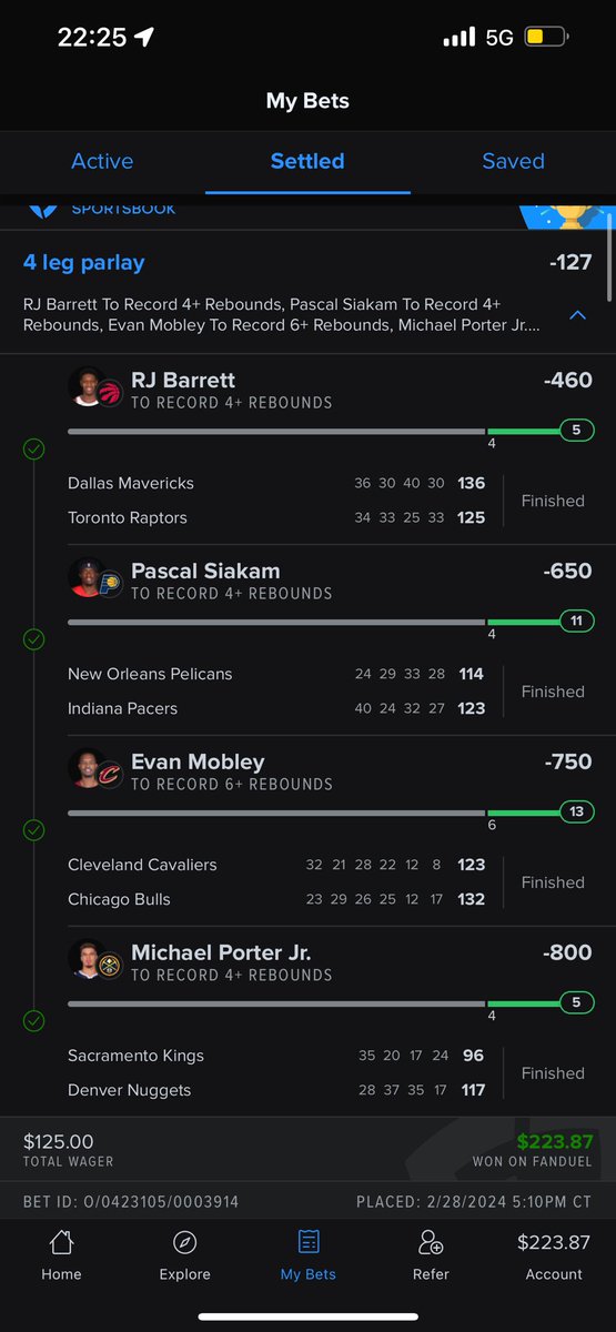 Carson_Crews's tweet image. Solid last night. Little under a 10k day. 

Let’s see if we can do it again 💰🔥

Play 1 &amp;amp; 2 have been posted 

#sportsbettingpicks