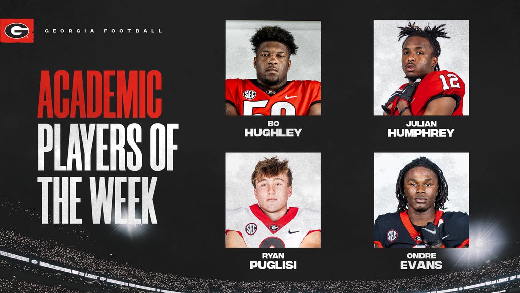 Congratulations to our Academic Players of the Week !! #GoDawgs
