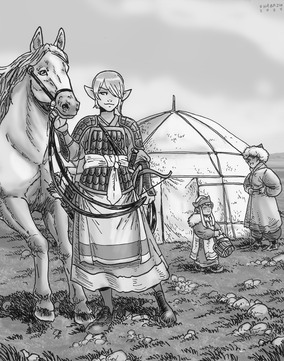 shabazik's tweet photo. #elf from the #steppe.

#drawing #fantasy https://t.co/e18Wzgh2IV