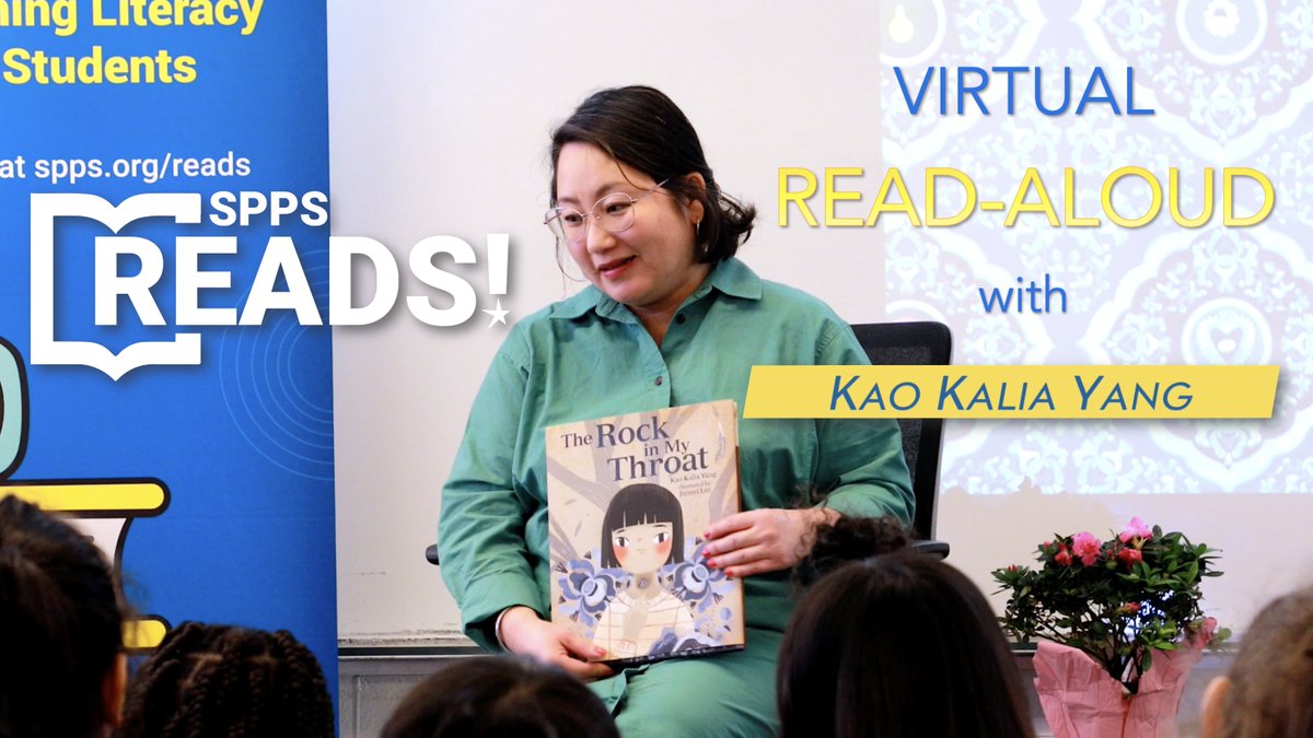 Tune in to watch author and Saint Paul Public Schools graduate <a href="/kaokaliayang/">Kao Kalia Yang</a> read her brand new book "The Rock in My Throat". Visit the SPPS Facebook or YouTube pages to watch now! youtu.be/HhwSHXsaYtE #SPPSReads