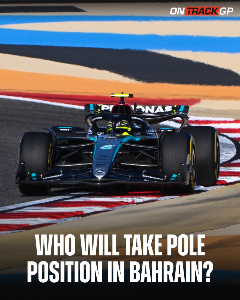 ontrack_gp's tweet photo. It's all about Qualifying in Bahrain today!

Who do you have for the top spot in Q3? 👀

#BahrainGP #F1 #Formula1 https://t.co/FZpZIiCd9Z