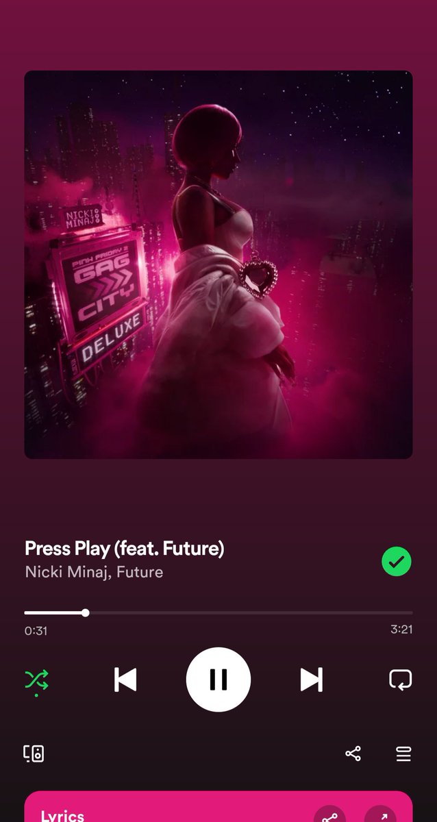 My mood today is #PressPlay  ❗
Nicki Minaj and Future killed ittt 💕
What Nicki Minaj is your mood today?
#NICKISCOMING #NickiMinaj #PinkFriday2WorldTour #PinkFriday2 #PinkFriday2Tour #Pinkfriday2GAGCITYWorldTour