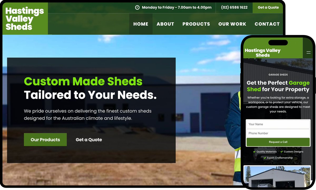 KCWebDesignAU's tweet image. Check out the website we&apos;ve created for Hastings Valley Sheds.

👉🏻 kcwebdesign.com.au/client/hasting…