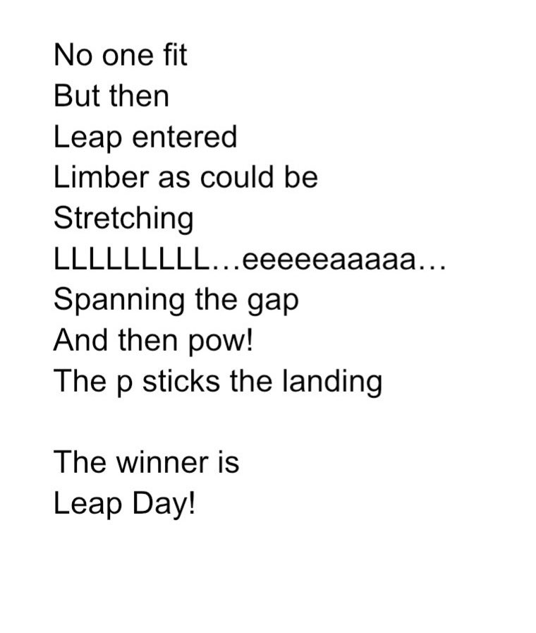 #wordoftheweek @TheToyPress #poetryforkids #leap