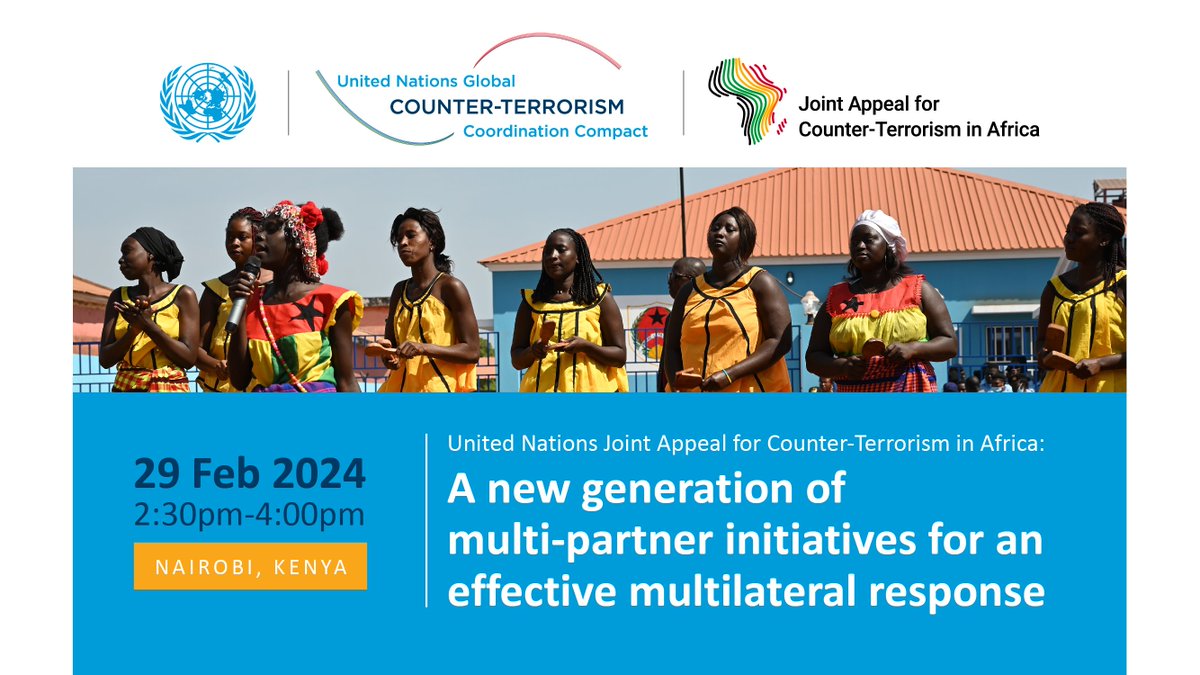 On the margins of the 23rd @theGCTF Coordinating Committee meeting in Nairobi, @UN_OCT organized a #JointAppeal side event to present a new generation of multi-partner initiatives for #CounterTerrorism & #PCVE efforts in #Africa #UNiteToCounterTerrorism👉bit.ly/UN-JointAppeal